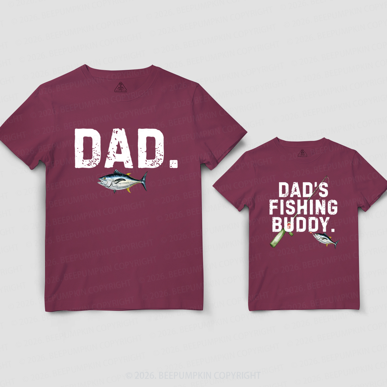 Dad's Fishing Buddy Fathers Day Dad&Me Matching Shirts