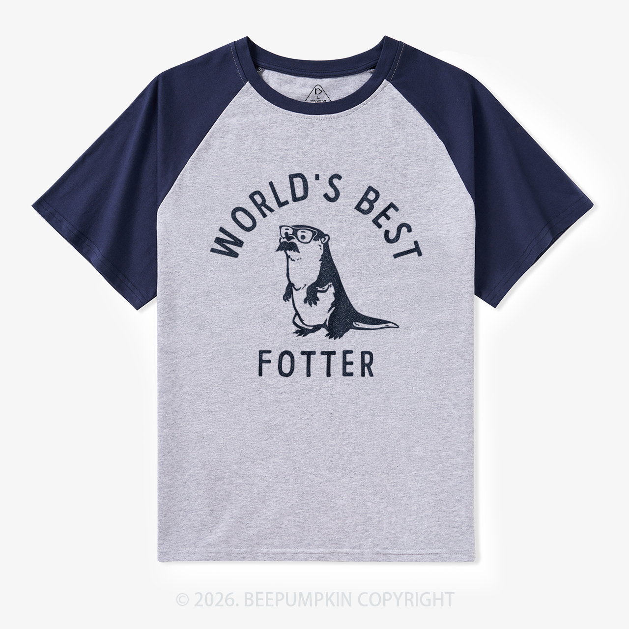 Funny Otter World's Best Father Retro Raglan T-shirt