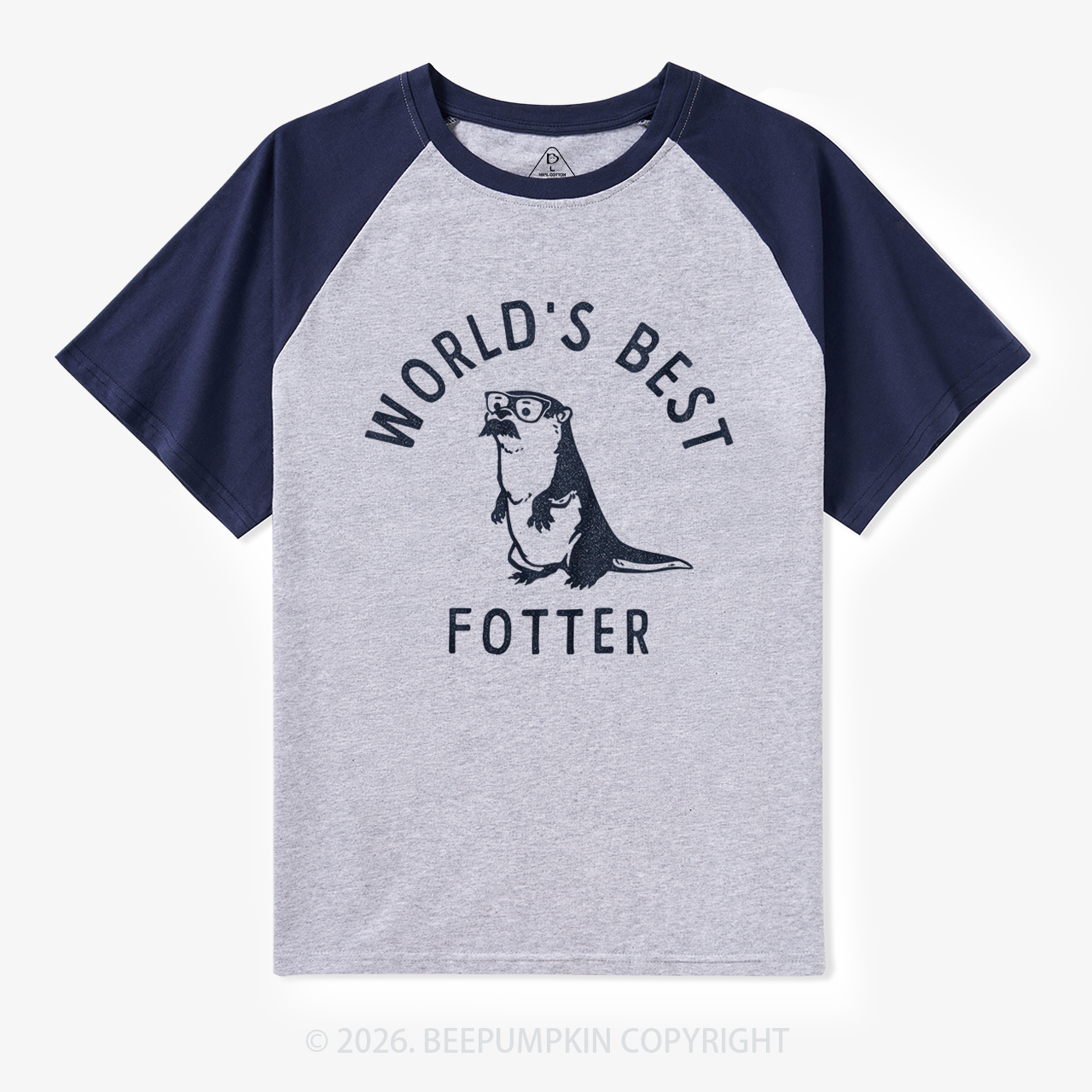 Funny Otter World's Best Father Retro Raglan T-shirt