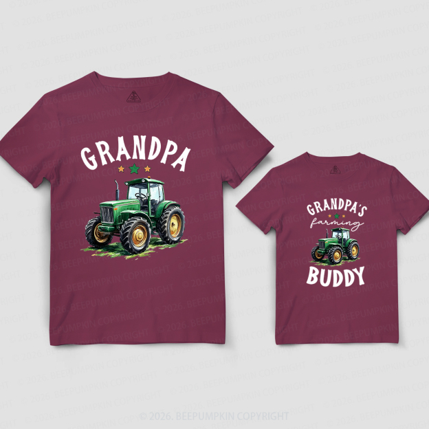 Grandpa and Grandpa's Farming Buddy Grandpa&Me Matching Shirts