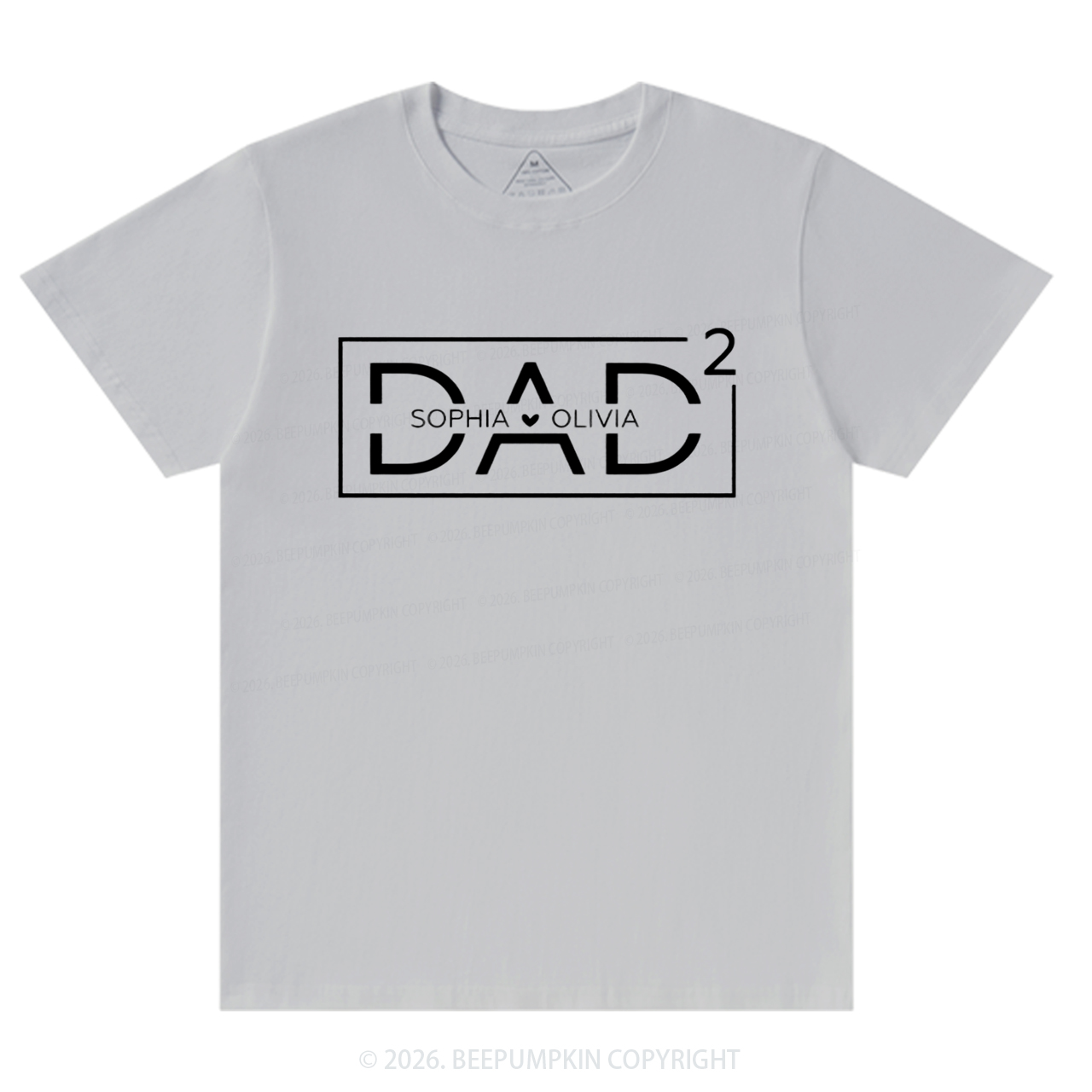 Personalized Dad Squared With Kids Names T-Shirts