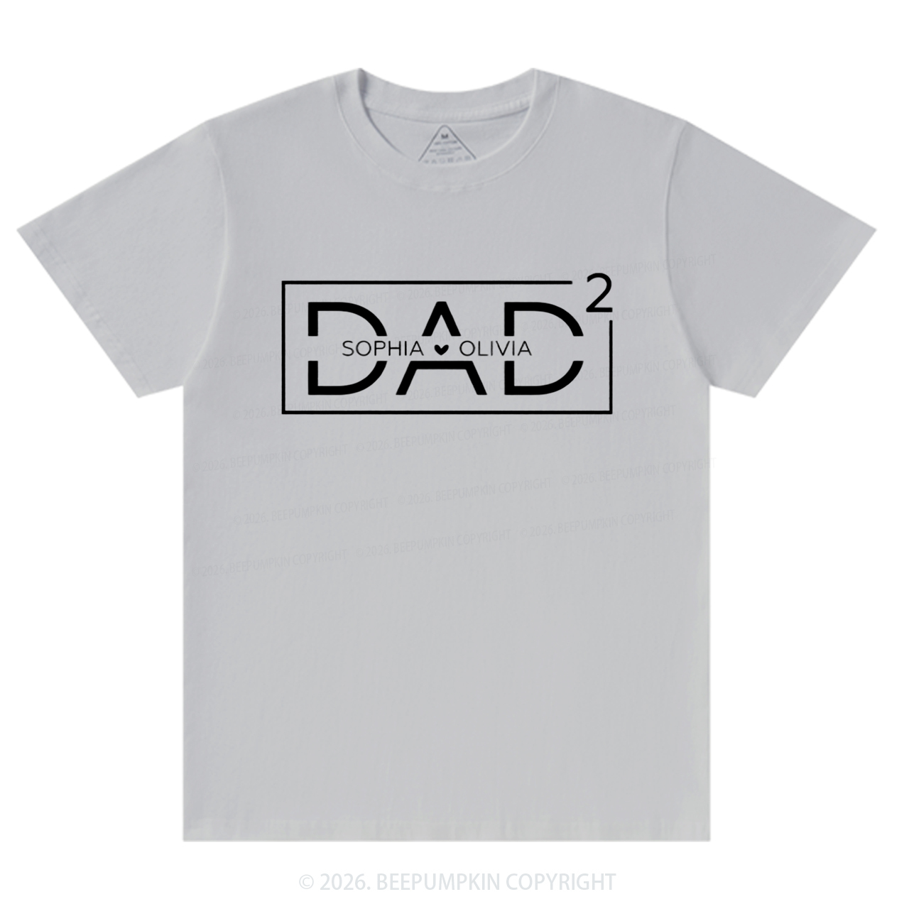 Personalized Dad Squared With Kids Names T-Shirts