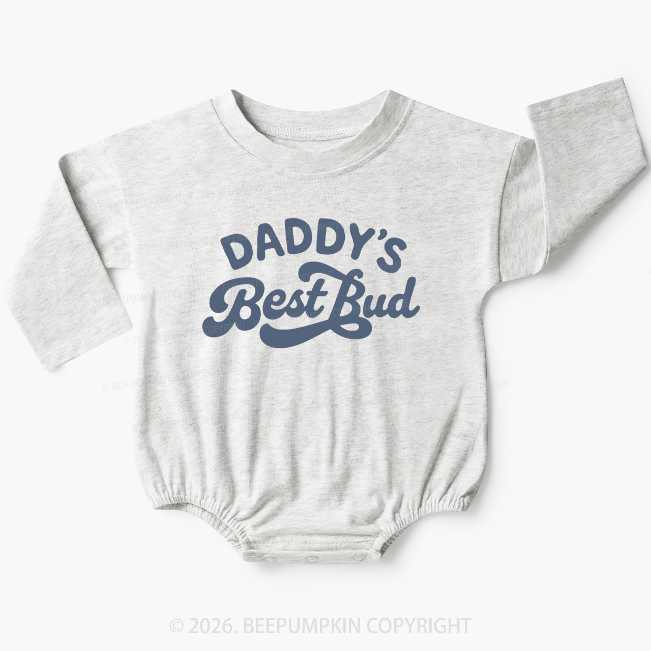 Daddy's Best Bud Cute Baby Bubble Romper