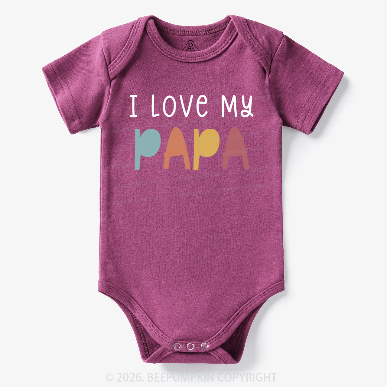 I Love My Papa Cute Father's Day Bodysuit