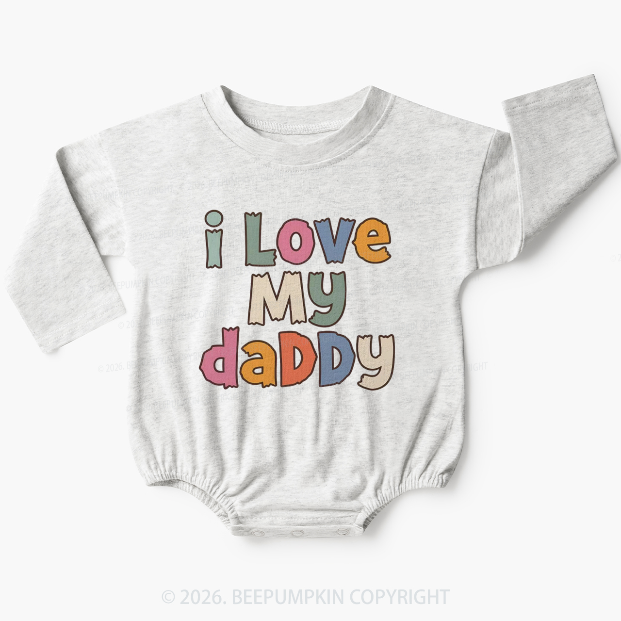 I Love My Daddy Cute Father's Day Baby Bubble Romper