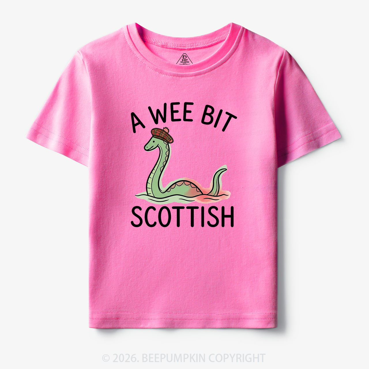 A Wee Bit Scottish Funny Loch Ness Monster Toddler&Kid's Tees