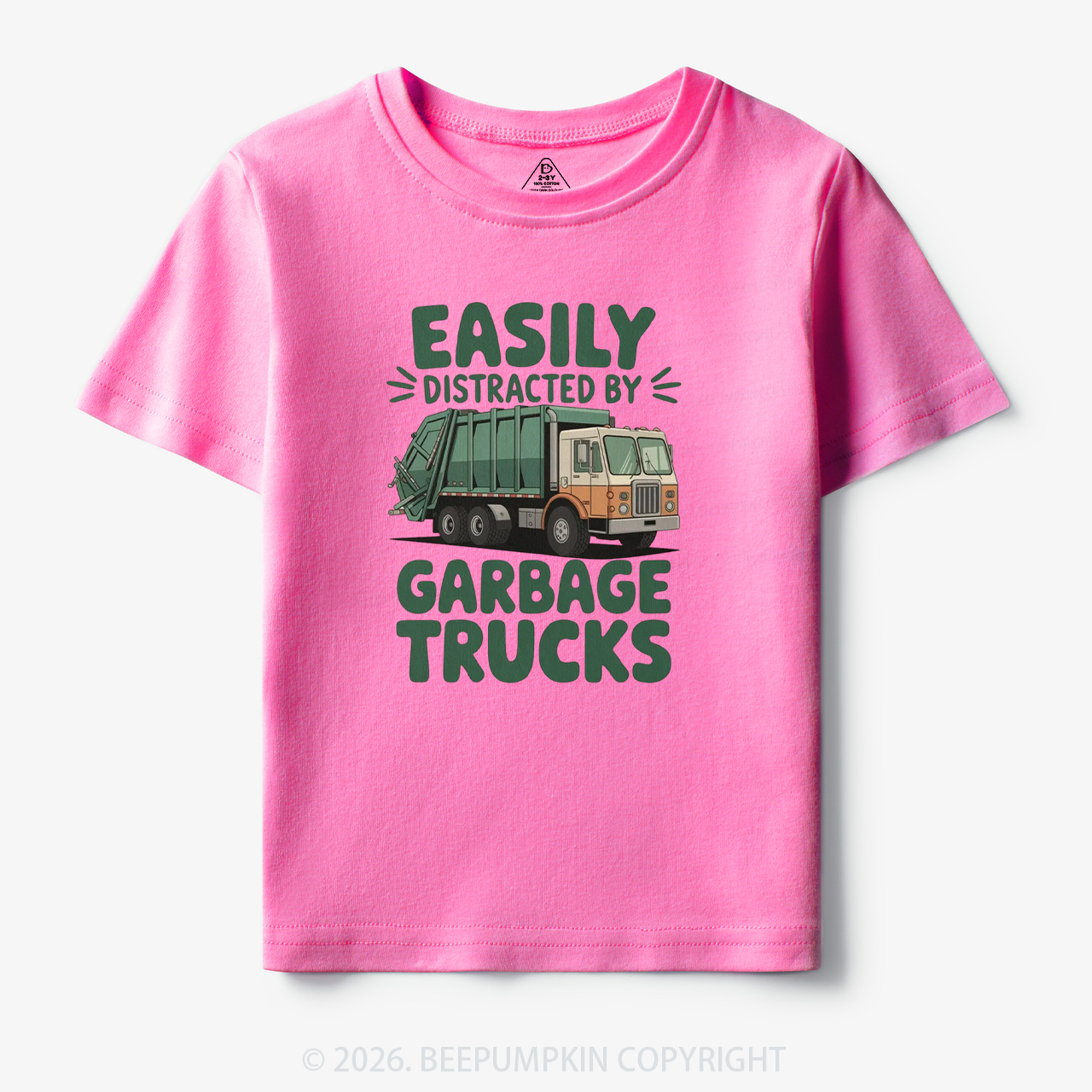 Easily Distracted by Garbage Trucks Toddler&Kid's Tees