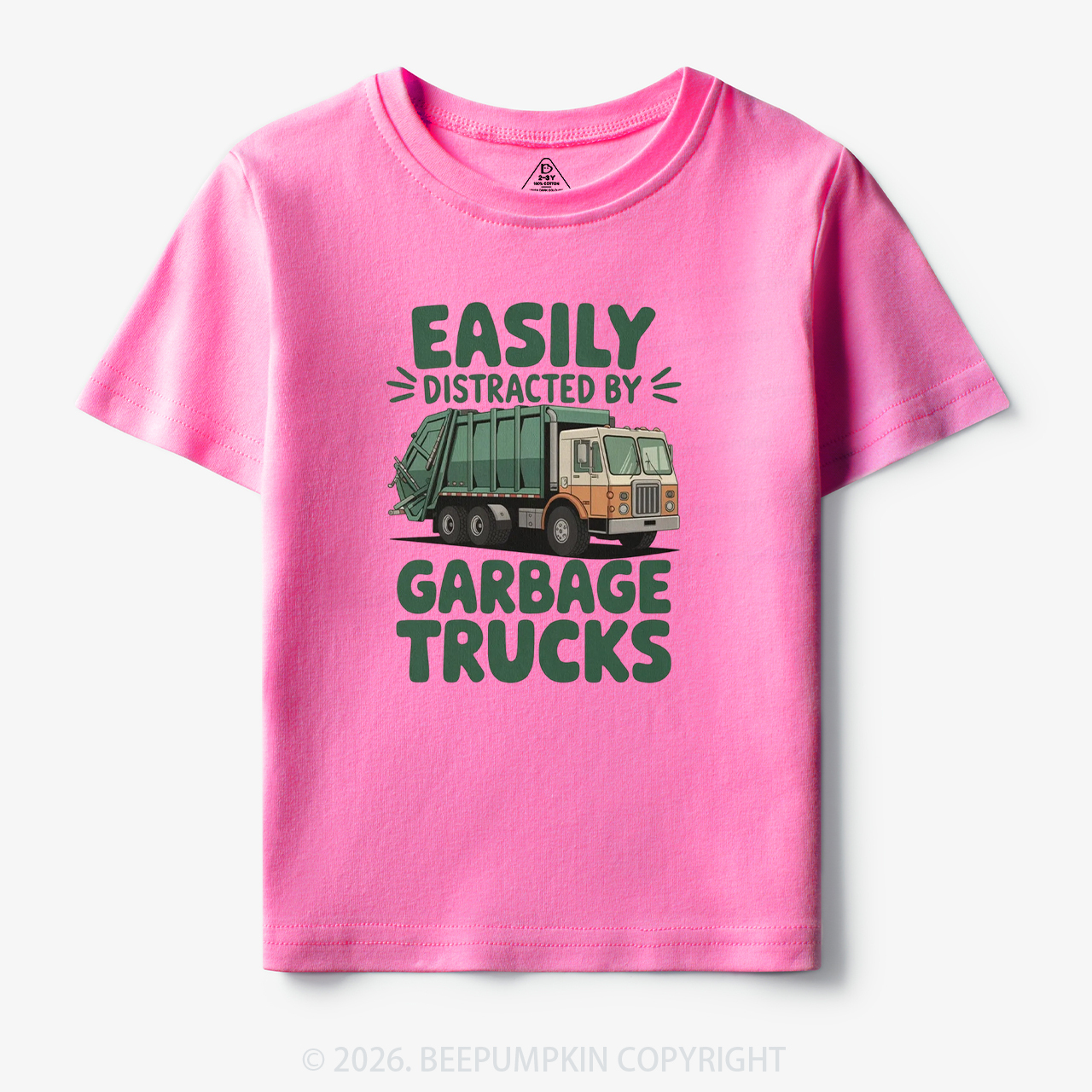 Easily Distracted by Garbage Trucks Toddler&Kid's Tees