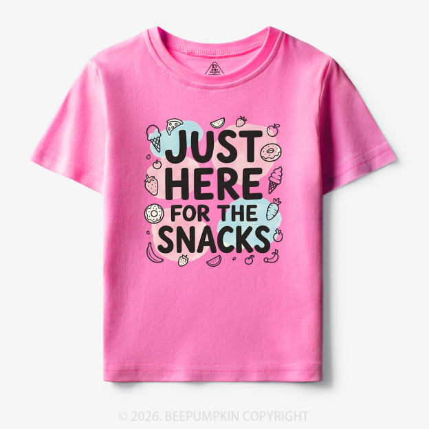 Just Here for the Snacks Funny Toddler&Kid's Tees