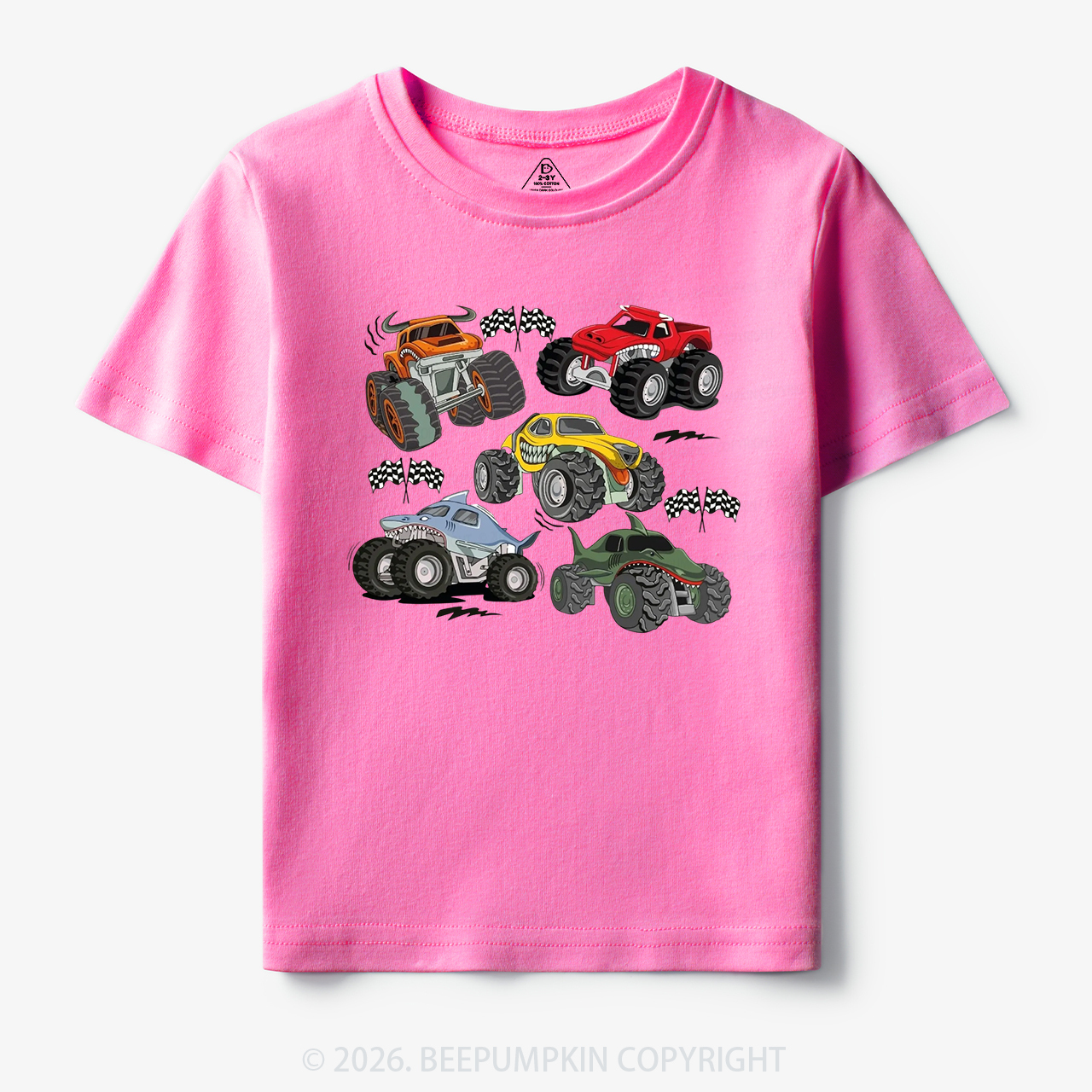 Monster Trucks Race Toddler&Kid's Tees