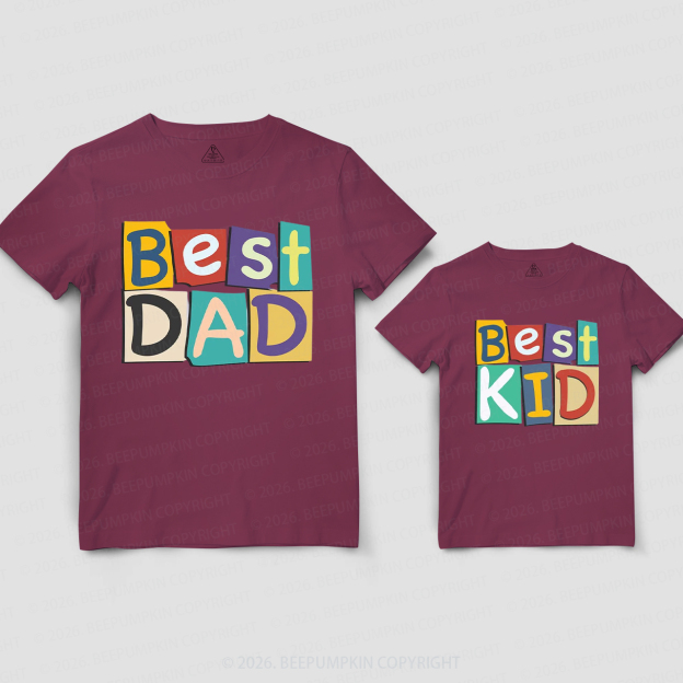 Best Dad Best Kid  Father’s Day Dad&Me Matching Shirts