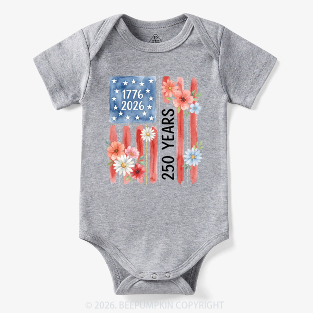 United States of America 250th Patriotic Flag Bodysuit
