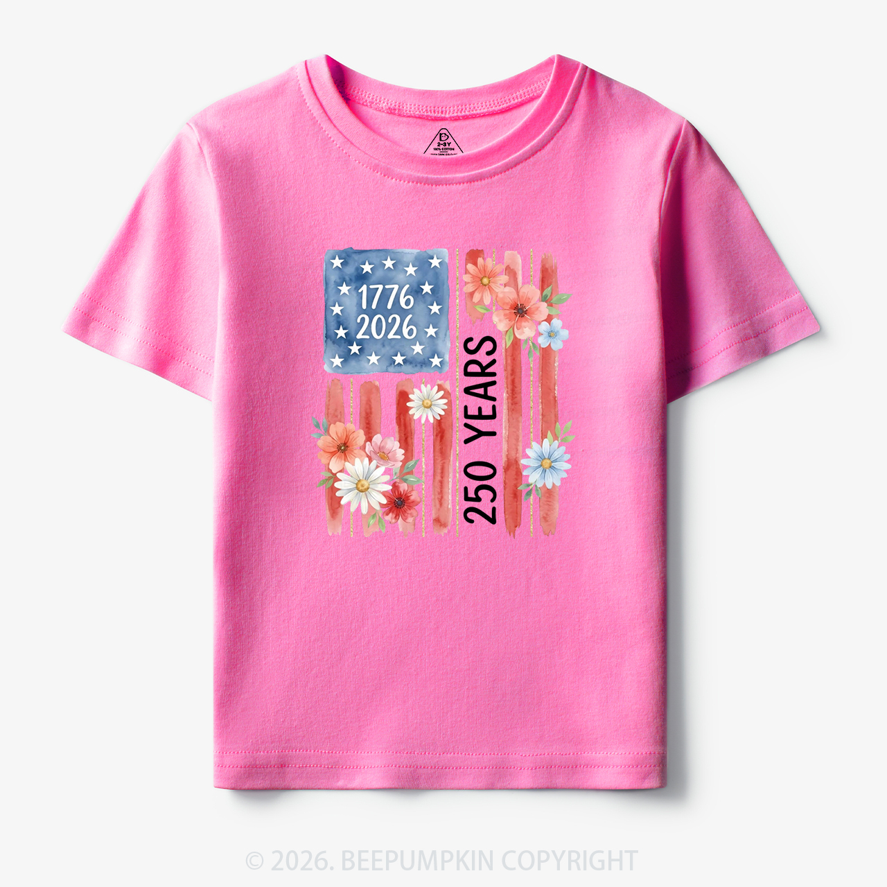 United States of America 250th Patriotic Flag Toddler&Kid's Tees