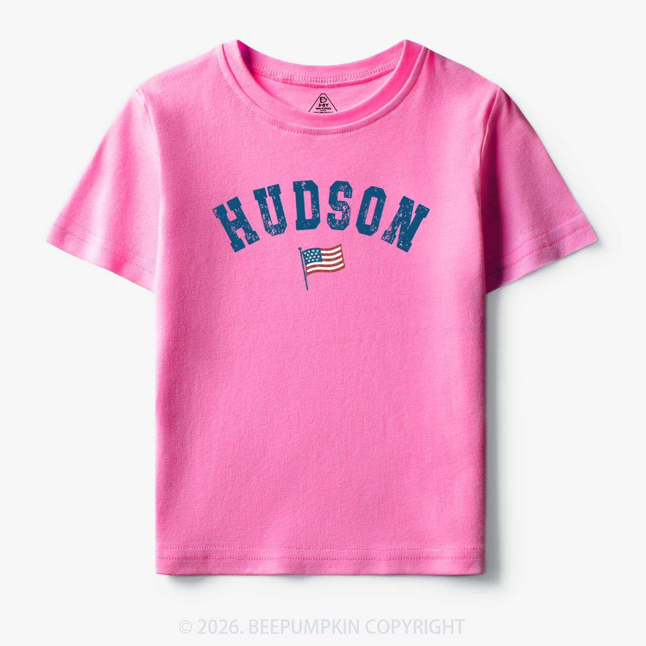 Personalized USA Flag with Name Toddler&Kid's Tees