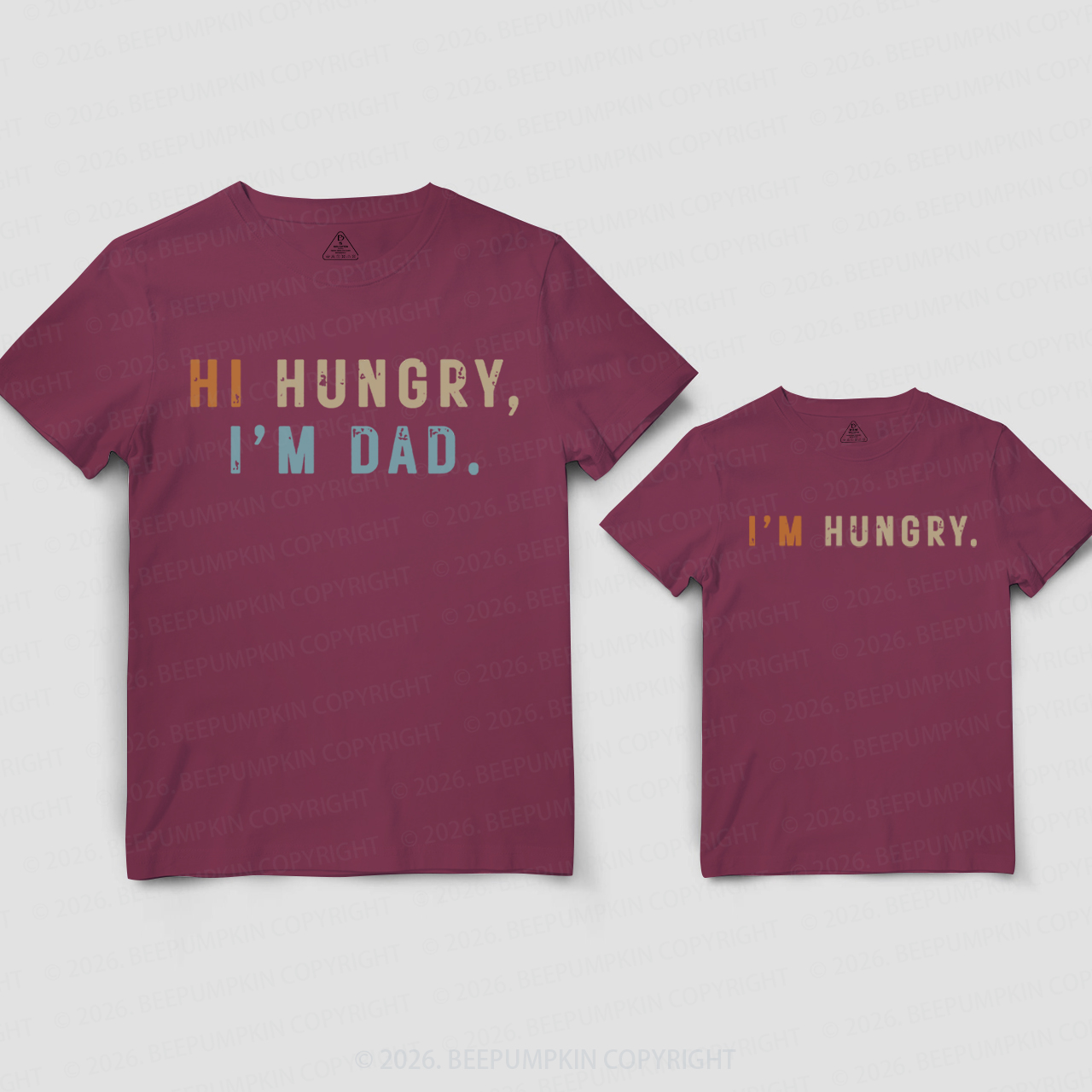 Funny Hi Hungry I’m Dad Dad&Me Matching Shirts