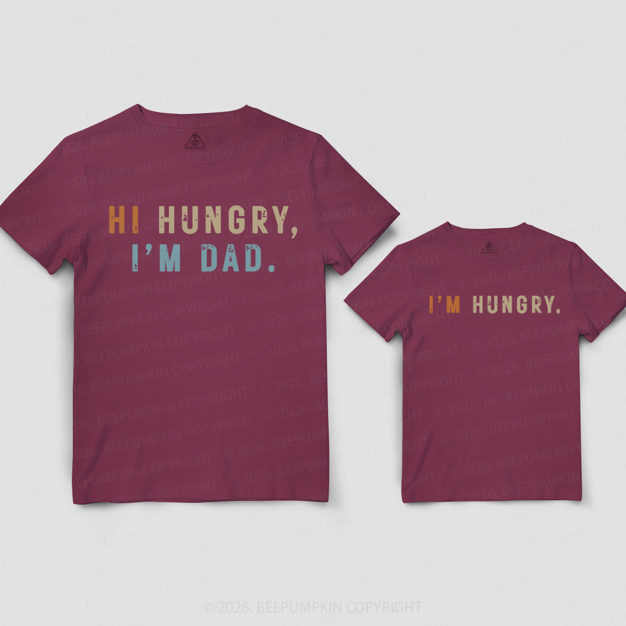 Funny Hi Hungry I’m Dad Dad&Me Matching Shirts