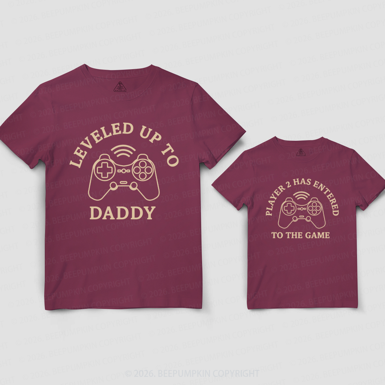 Leveled Up To Daddy Player 2 has Entered The Game Dad&Me Matching Shirts