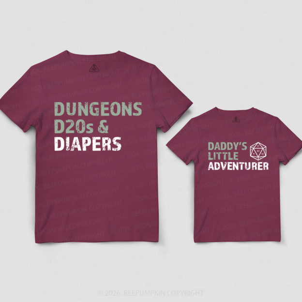 Roll the Dice Change the Diapers Dad&Me Matching Shirts