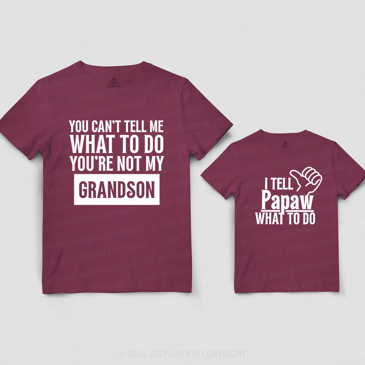 Personalized I Tell Grandpa What To Do Grandpa&Me Matching Shirts