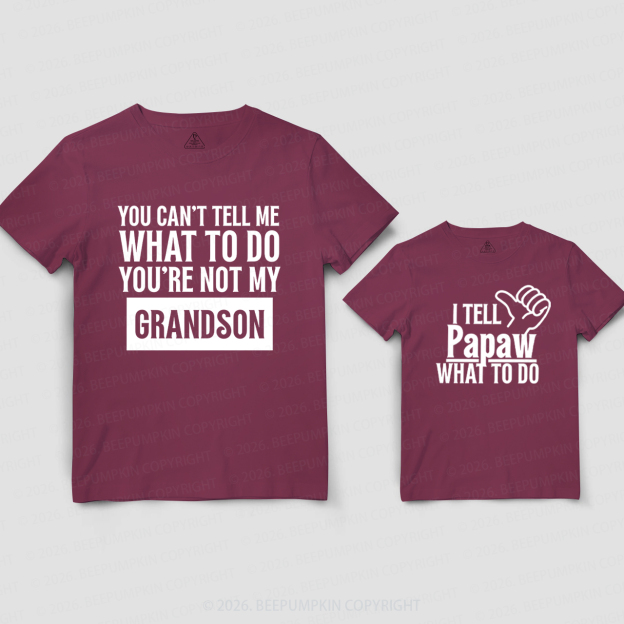 Personalized I Tell Grandpa What To Do Grandpa&Me Matching Shirts