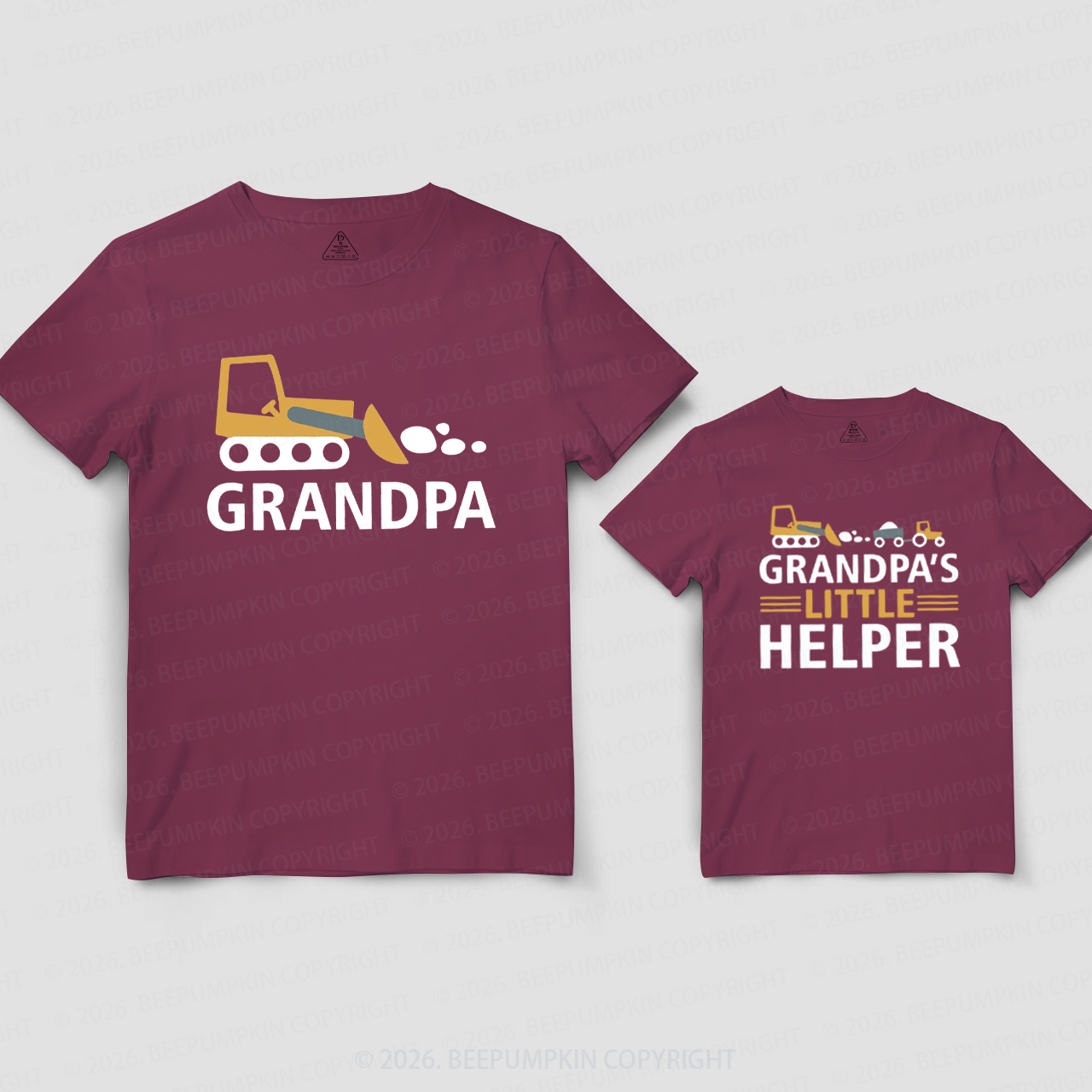 Funny Grandpa and Grandpa's Little Helper Grandpa&Me Matching Shirts