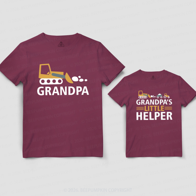 Funny Grandpa and Grandpa's Little Helper Grandpa&Me Matching Shirts