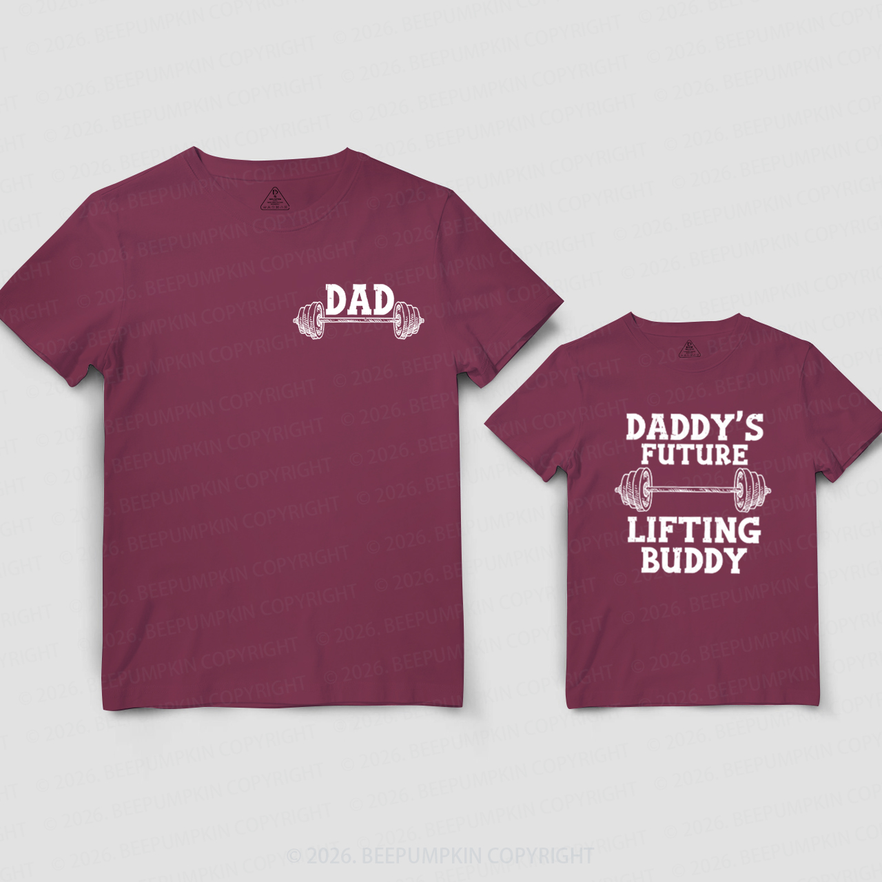 Lifting Buddy Gym Workout Dad&Me Matching Shirts