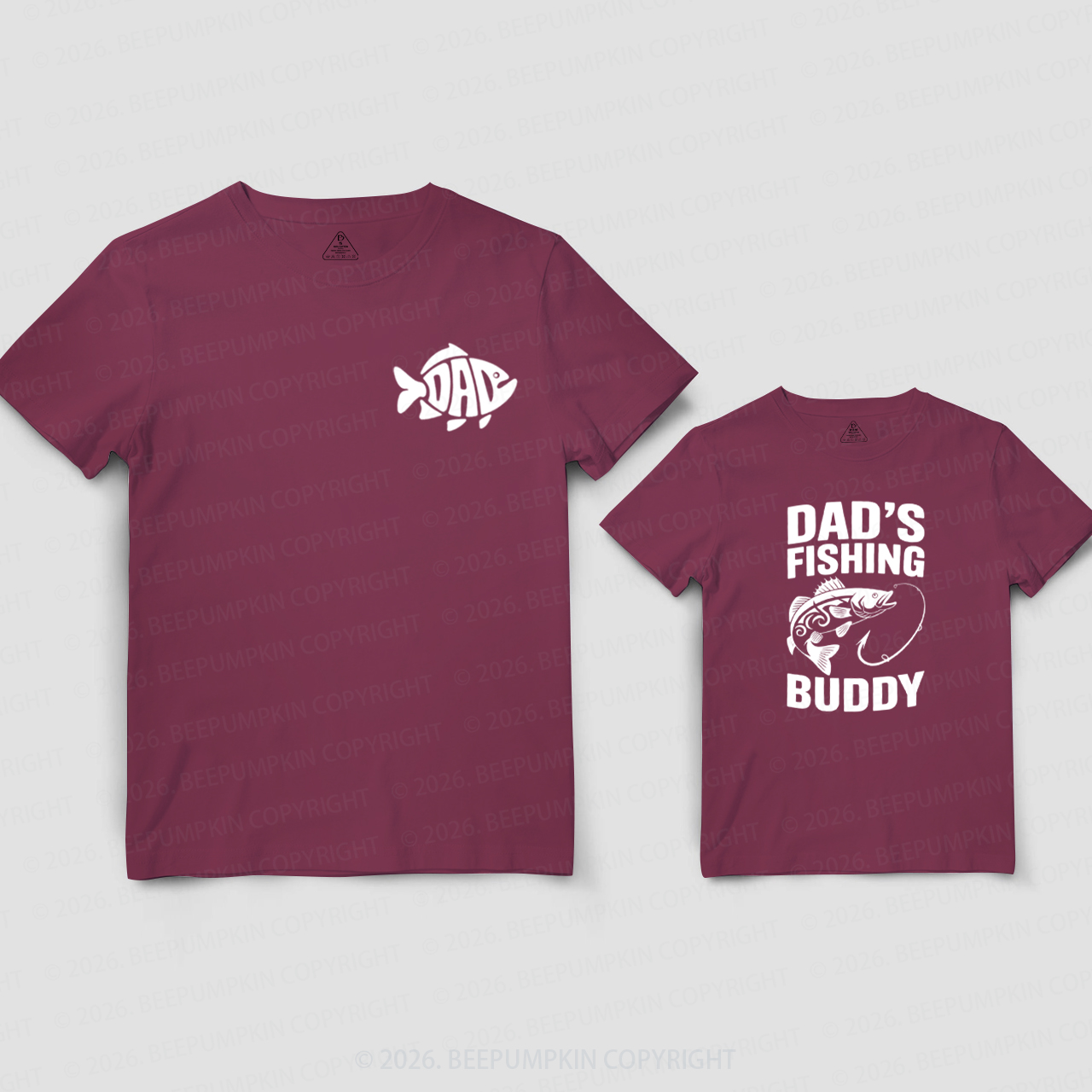 Dad's Fishing Buddy Fathers Day Fish Dad&Me Matching Shirts