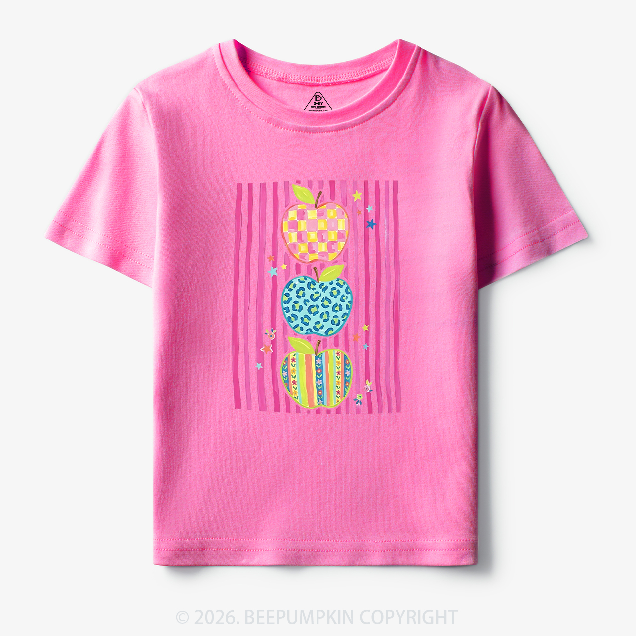 Colorful Apple Back to School Toddler&Kid's Tees