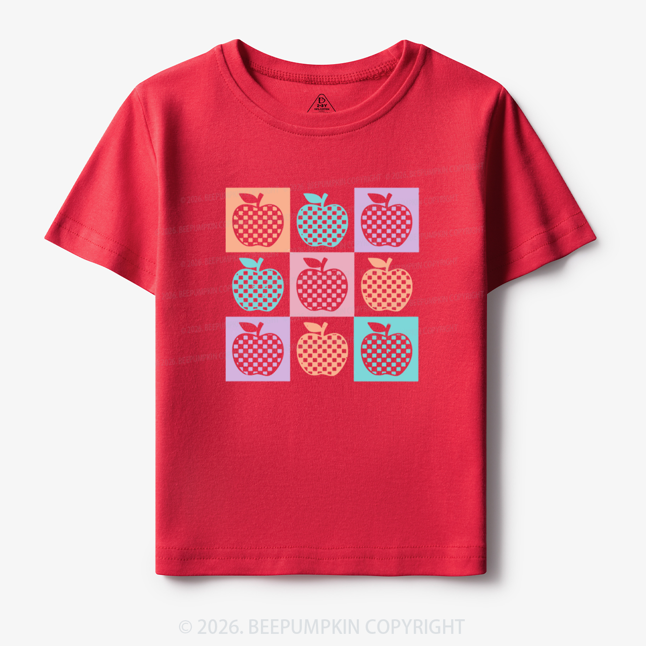 Retro Checkered Apple Toddler&Kid's Tees