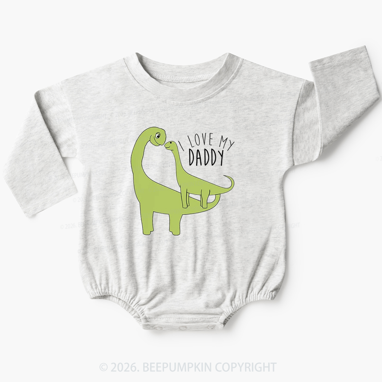I Love My Daddy Dinosaur Baby Bubble Romper