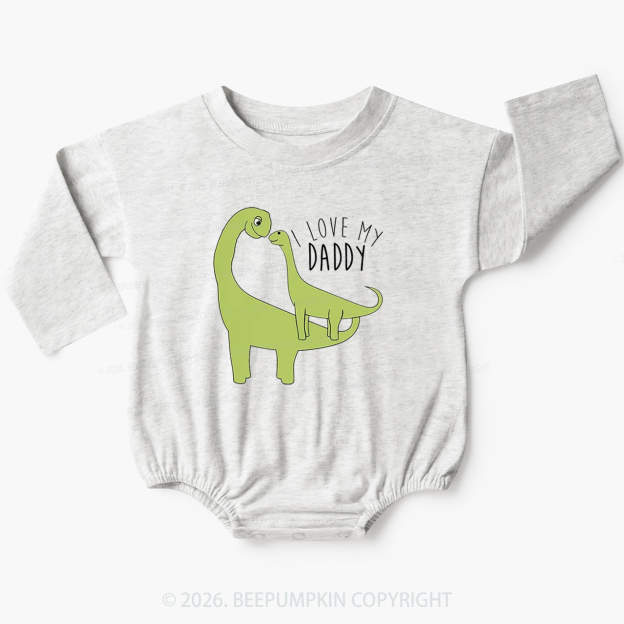 I Love My Daddy Dinosaur Baby Bubble Romper
