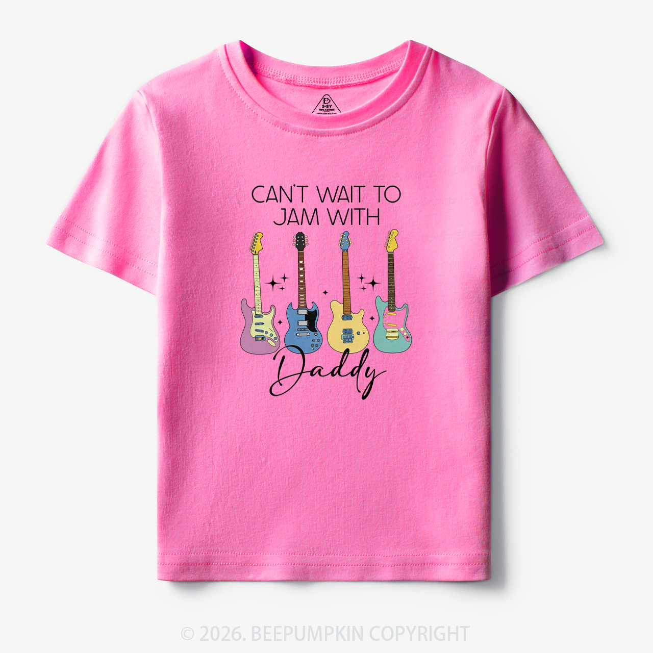 Can't Wait To Jam With Daddy Guitar Toddler&Kid's Tees