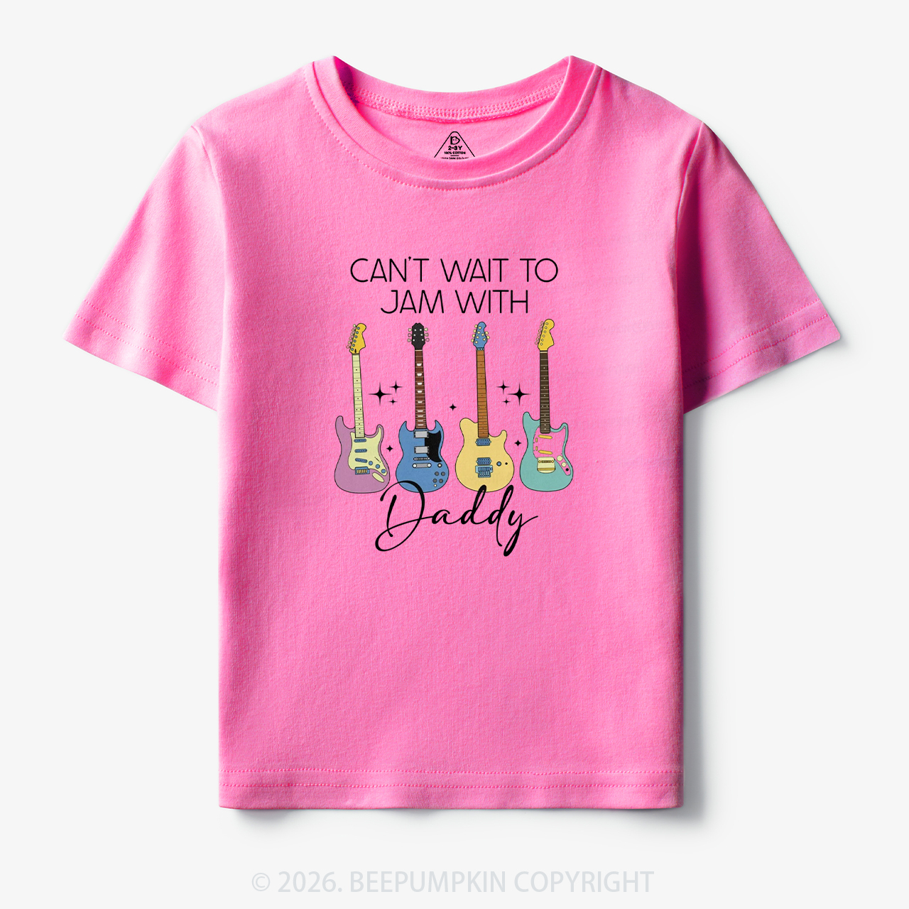 Can't Wait To Jam With Daddy Guitar Toddler&Kid's Tees