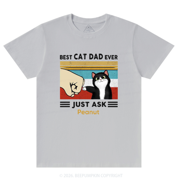 Personalized Best Cat Dad Ever T-Shirts