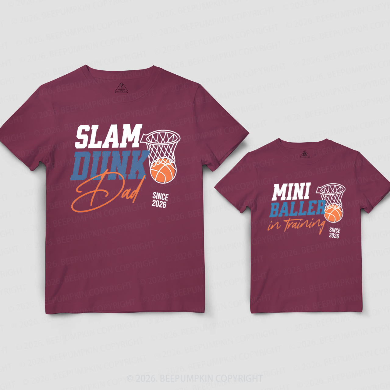 Slam Dunk Dad Mini Baller in Training Dad&Me Matching Shirts