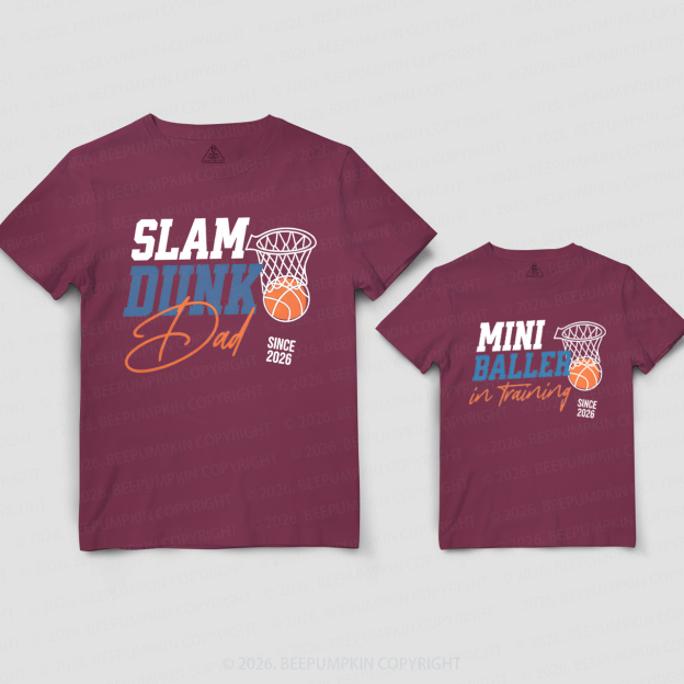 Slam Dunk Dad Mini Baller in Training Dad&Me Matching Shirts