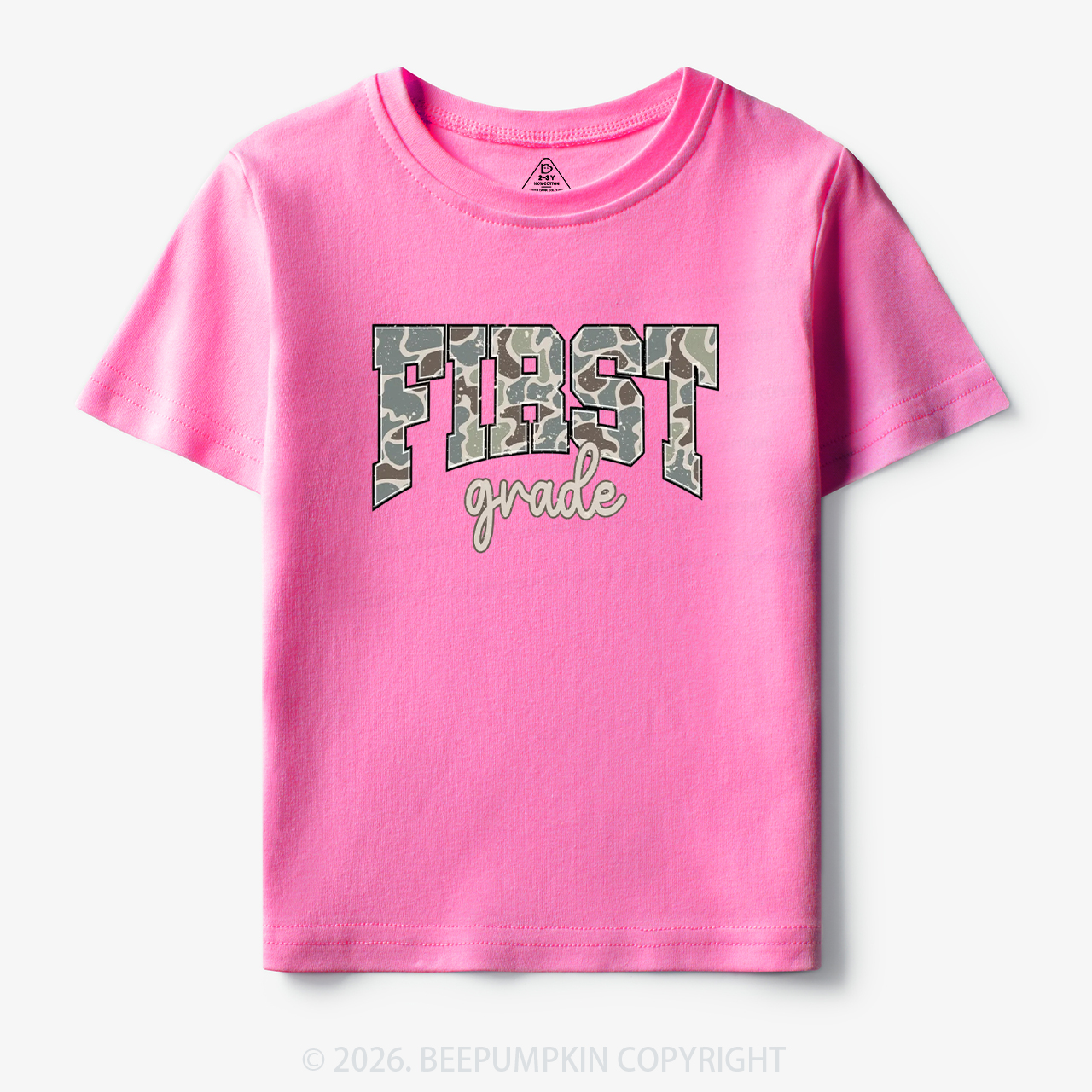 Camo First Grade Back to School Toddler&Kid's Tees