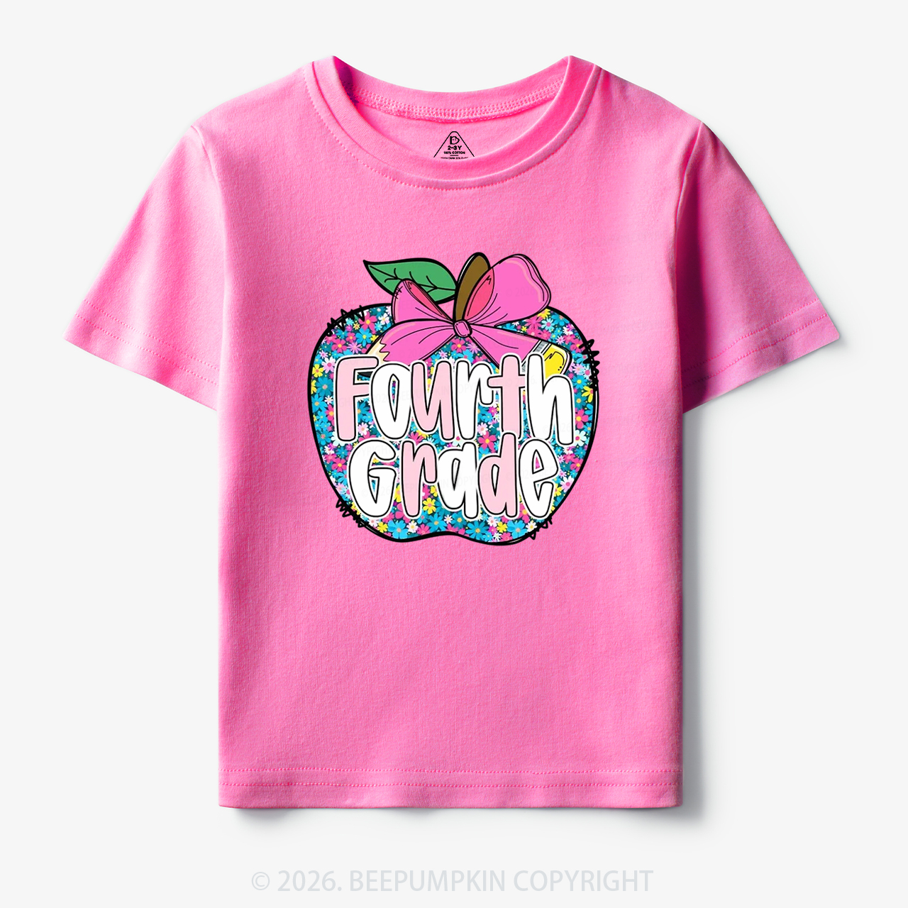 Preppy Back to School Coquette Retro Apple Toddler&Kid's Tees