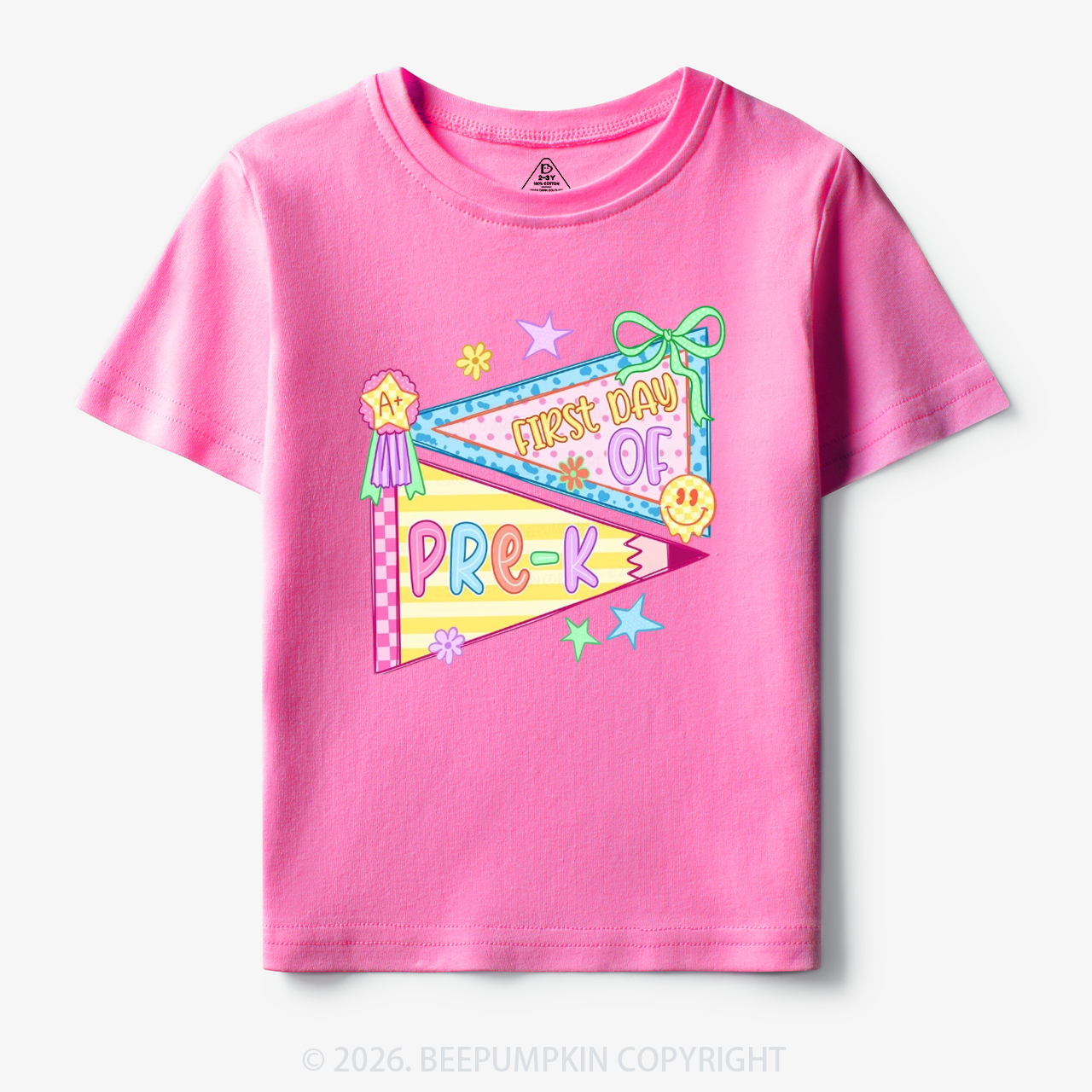 Floral Apple Pre-k 1st/2nd/3rd/4th/5th Grade Toddler&Kid's Tees