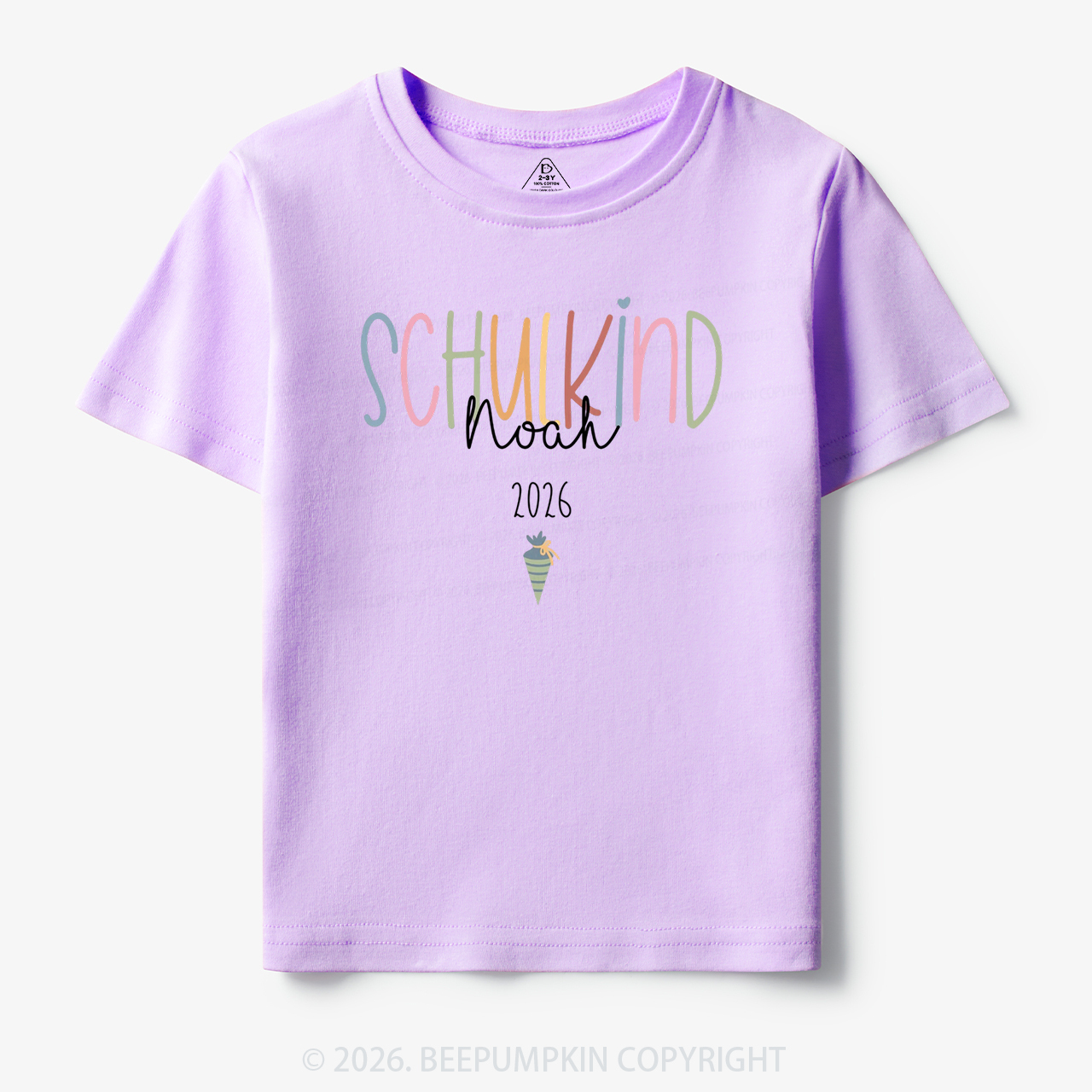 Personalized Pastel Schulkind Name Toddler&Kid's Tees