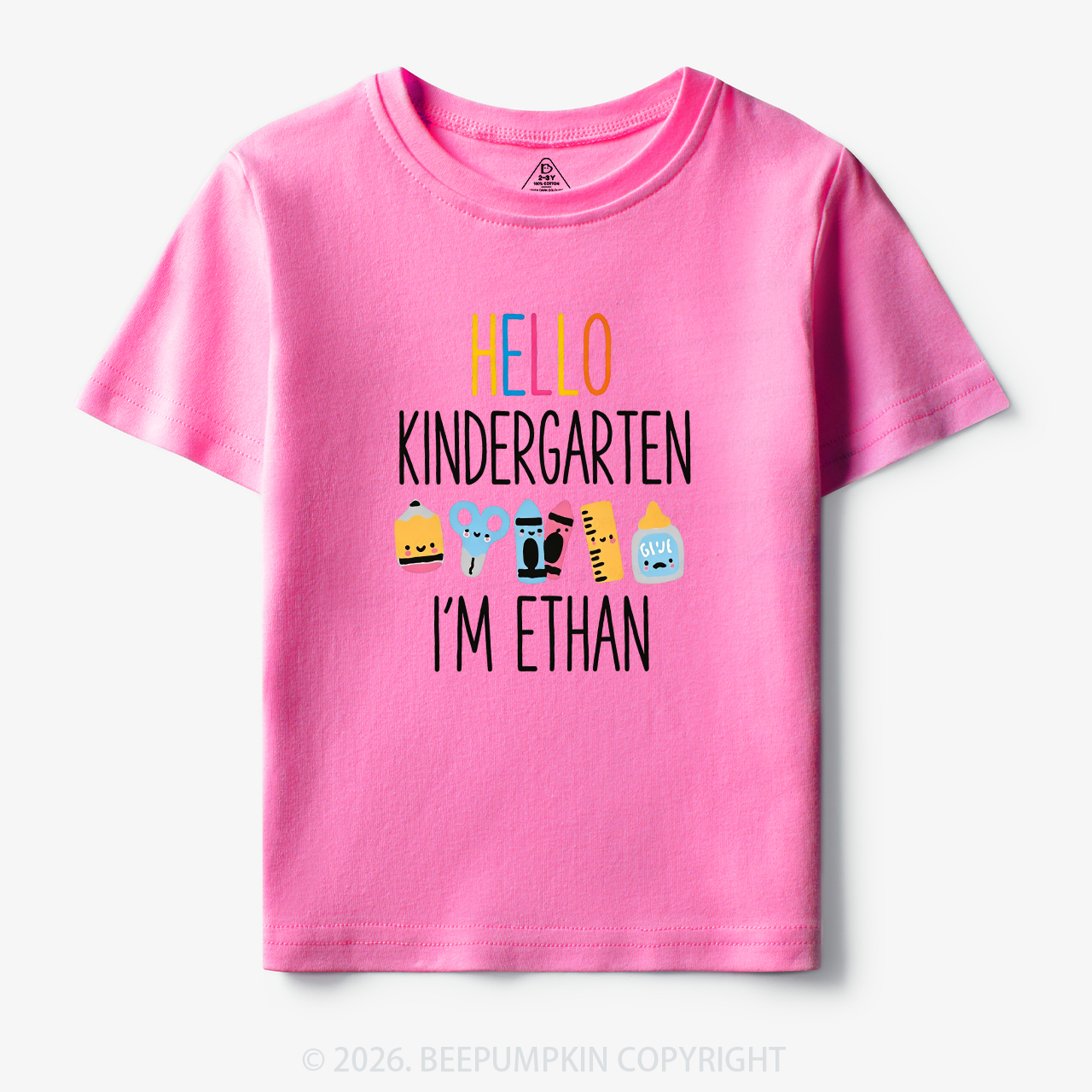 Personalized Hello Kindergarten I’m Name Toddler&Kid's Tees