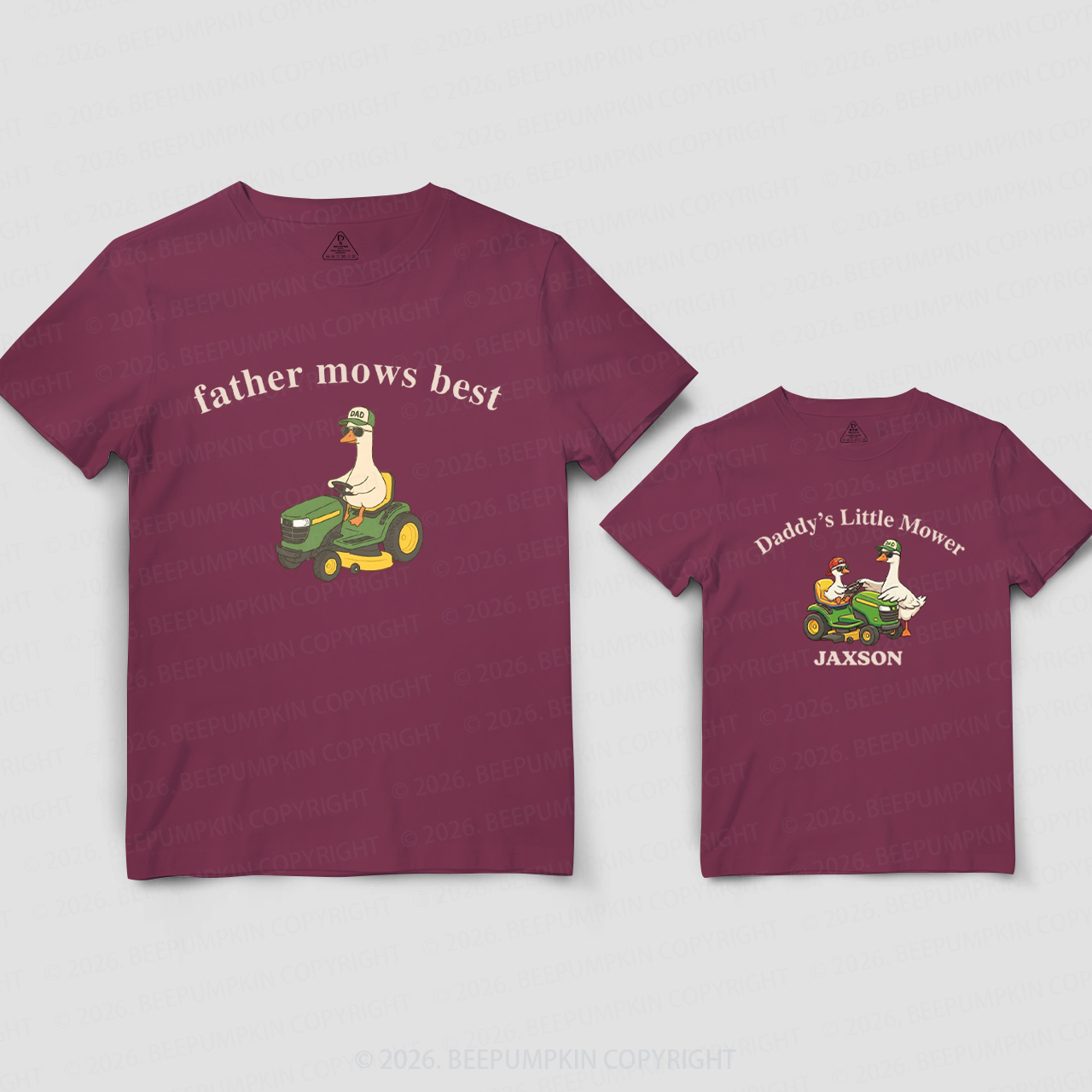 Father Mows Best Daddy’s Little Mower Dad&Me Matching Shirts