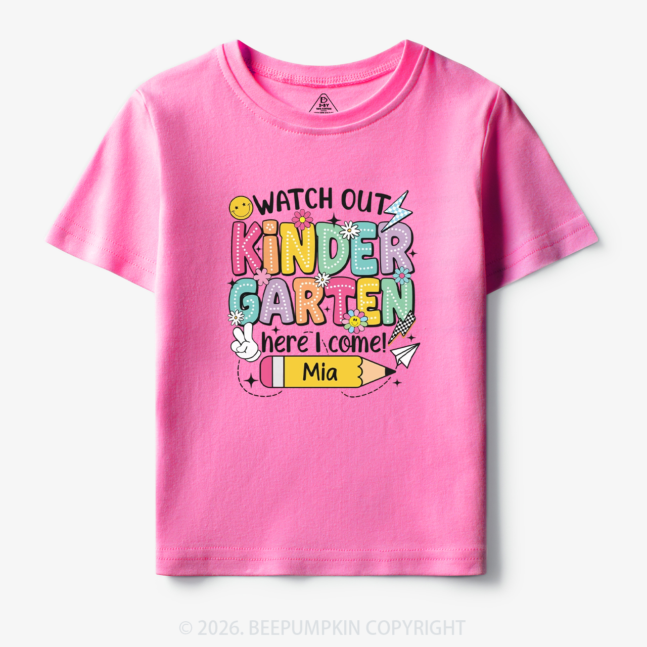 Personalized Watch Out Kindergarten Here I Come Toddler&Kid's Tees