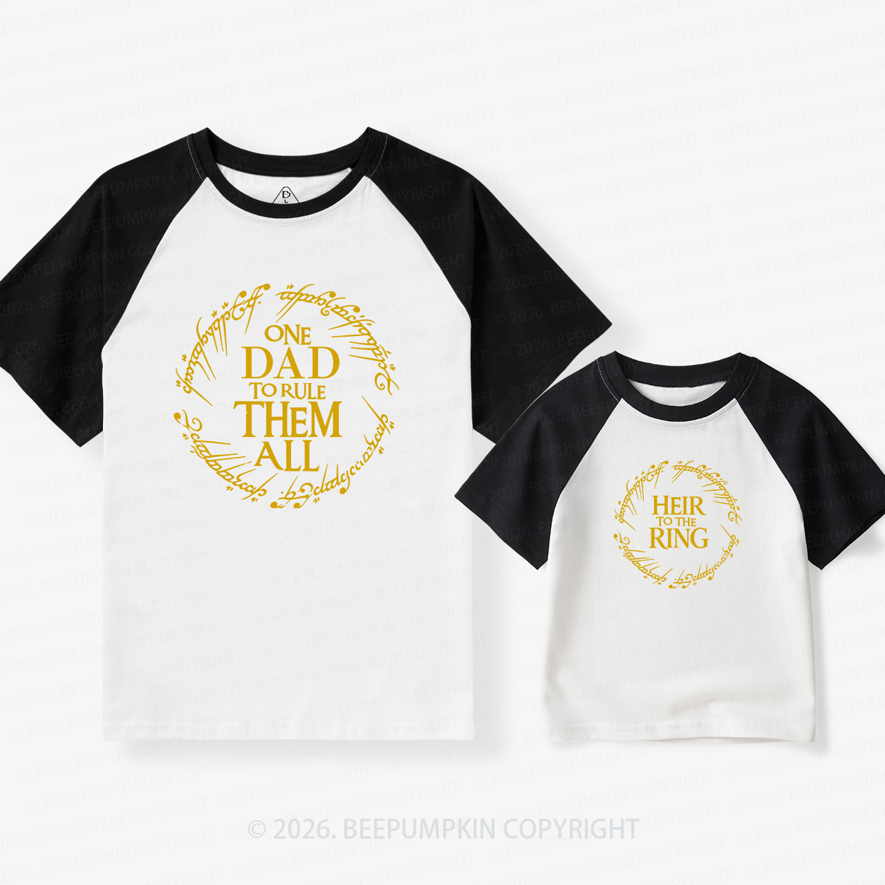 One Dad To Rule Them All Dad&Me Matching Retro Raglan T-shirt