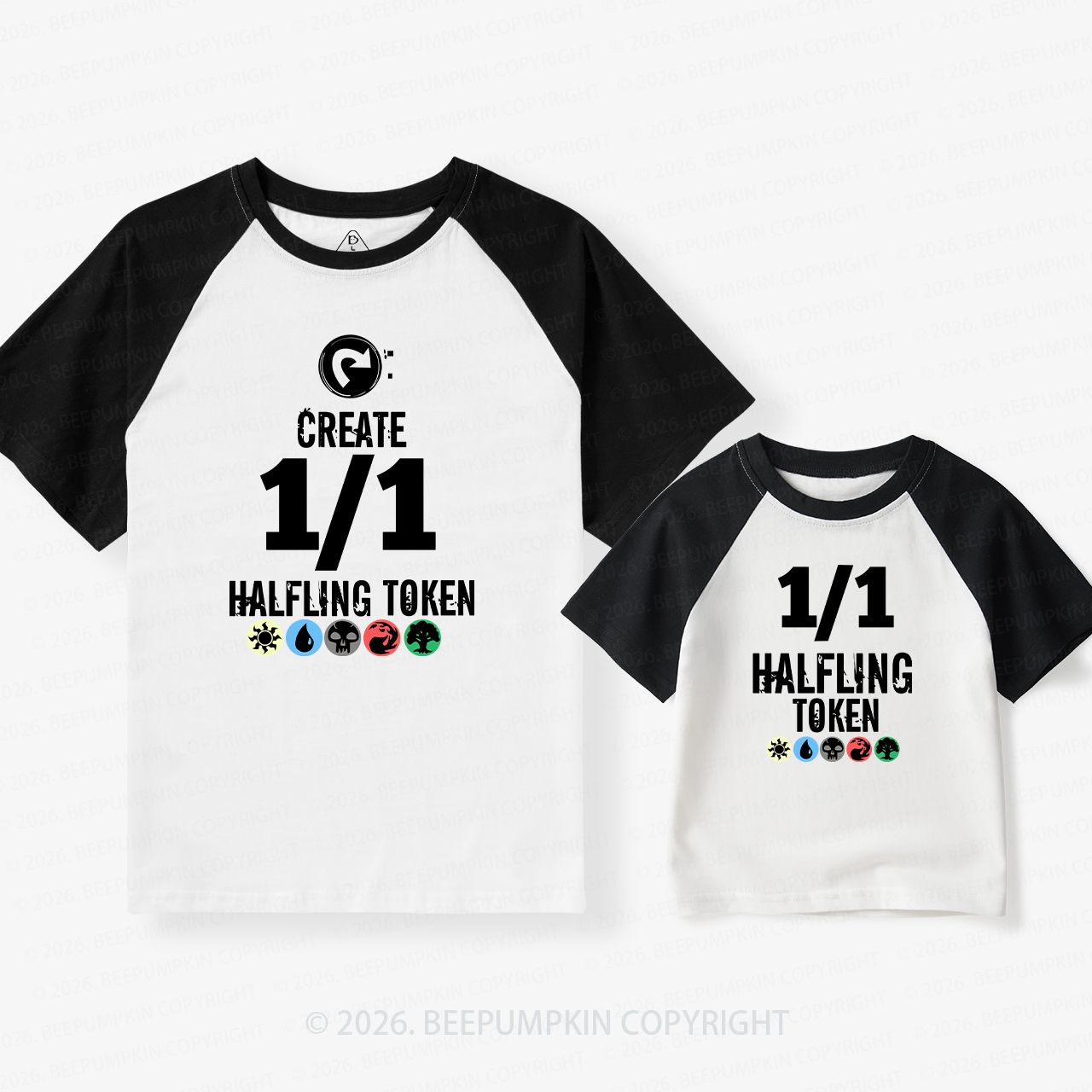 Magic The Gathering Dad & Me Matching Retro Raglan T-shirt