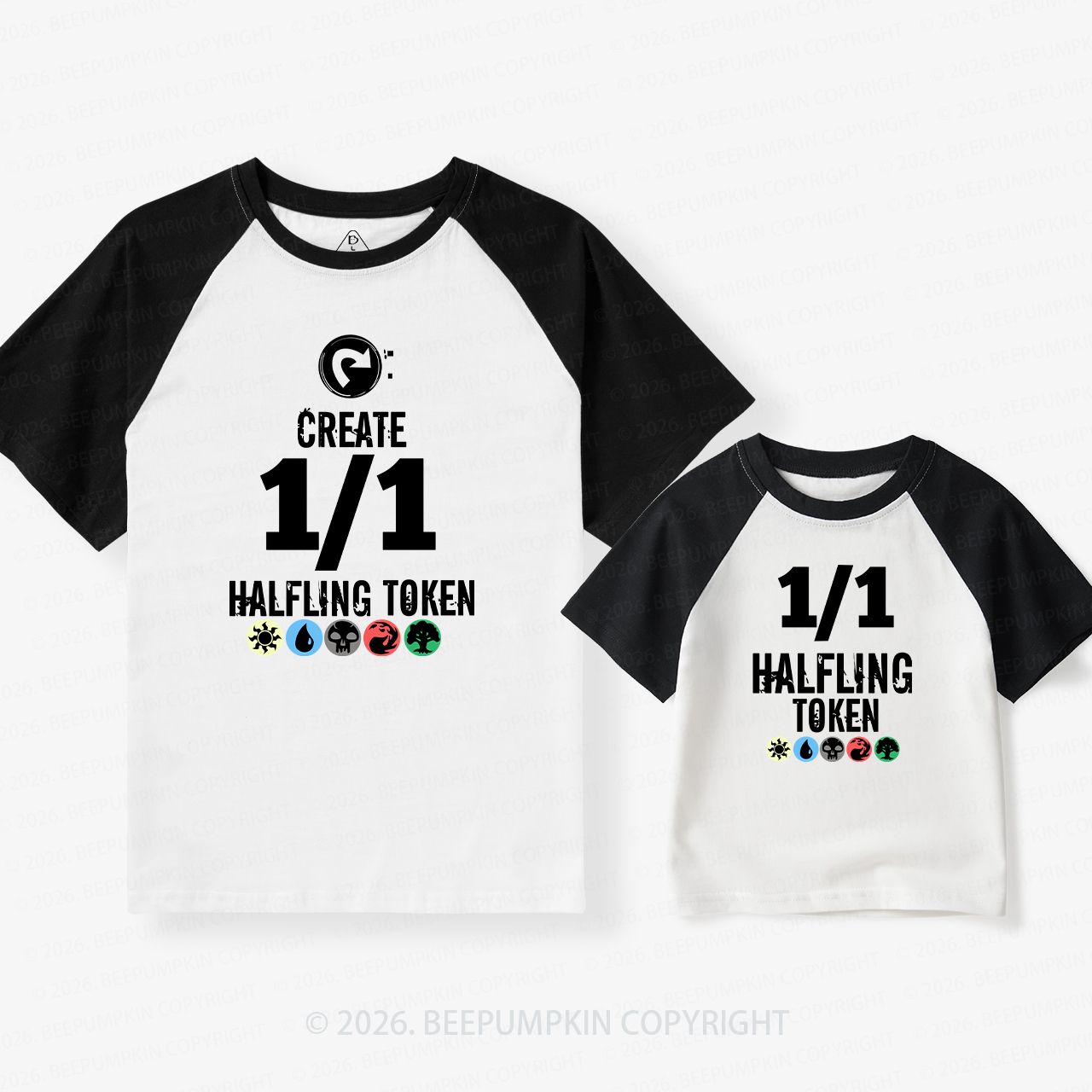 Magic The Gathering Dad & Me Matching Retro Raglan T-shirt