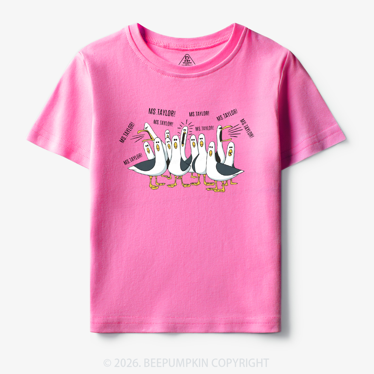 Personalized Teacher Name Seagulls Funny Toddler&Kid's Tees