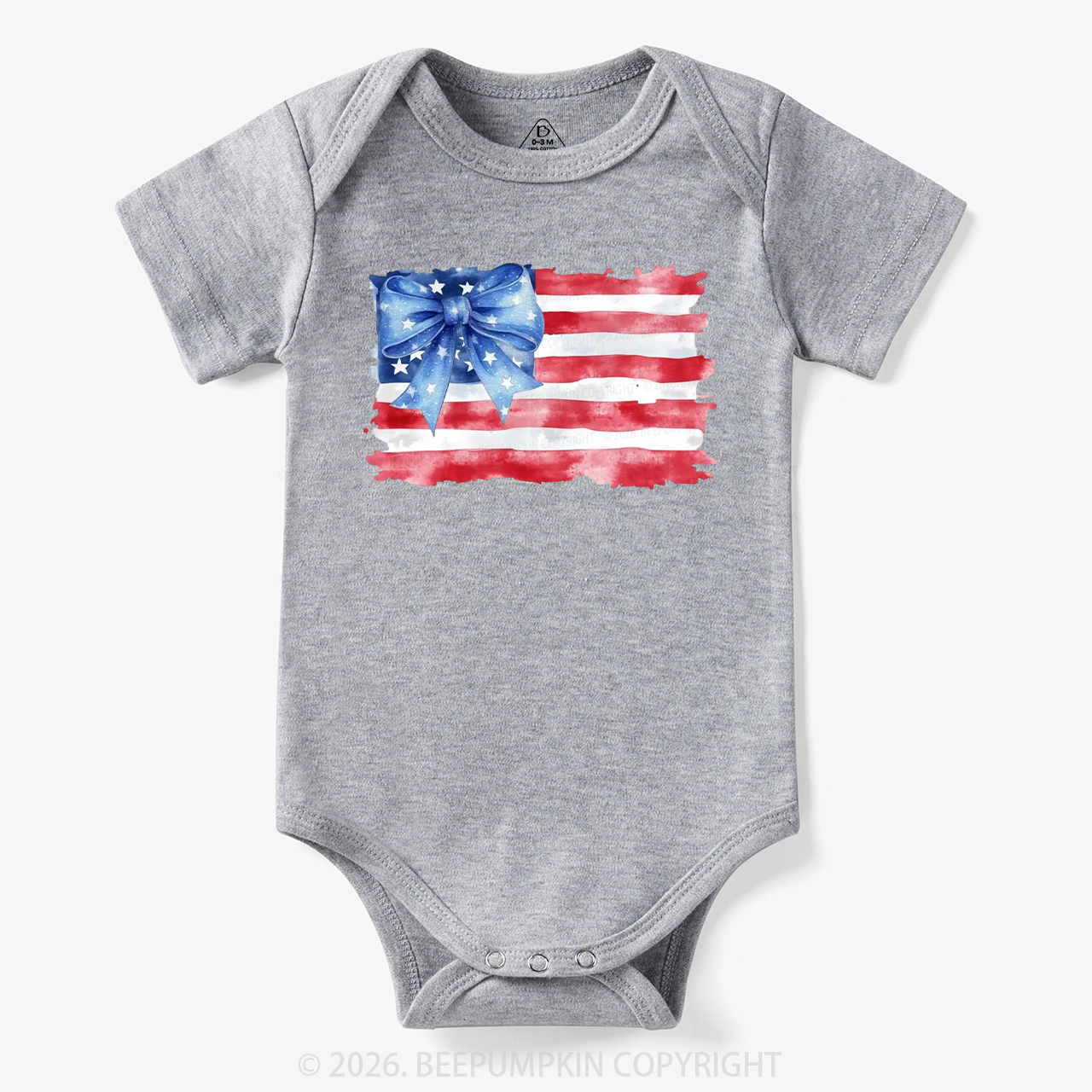 4th of July American Flag Bodysuit