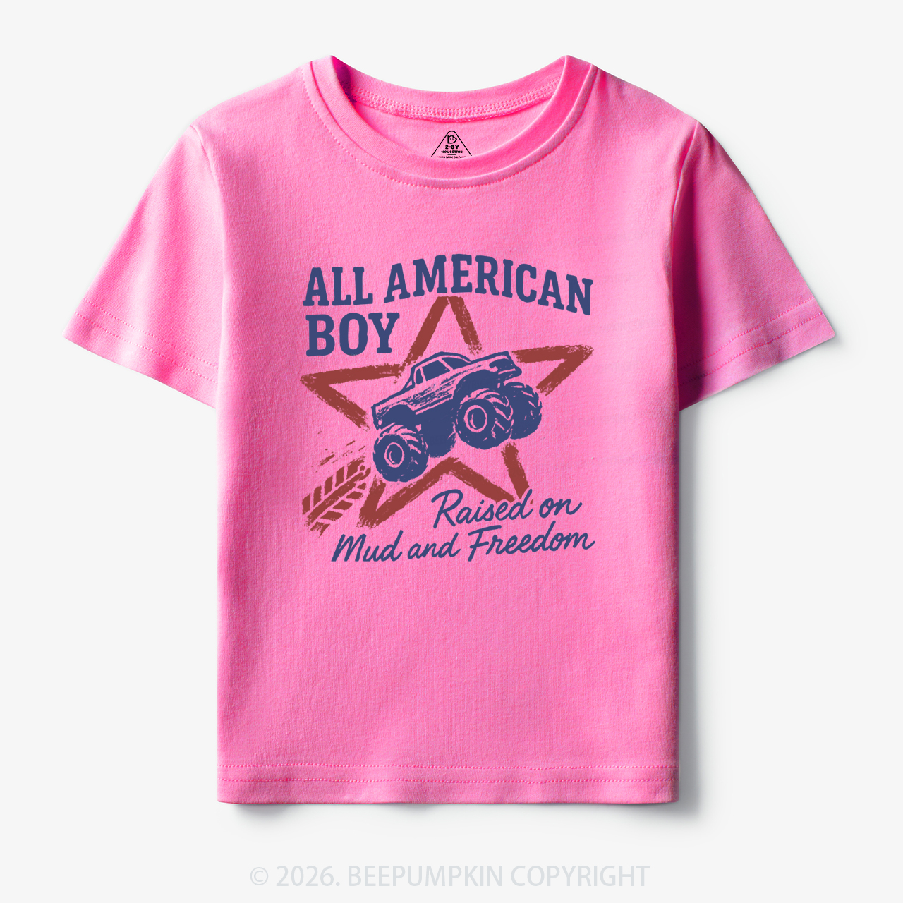 All American Boy Raised on Mud and Freedom Toddler&Kid's Tees